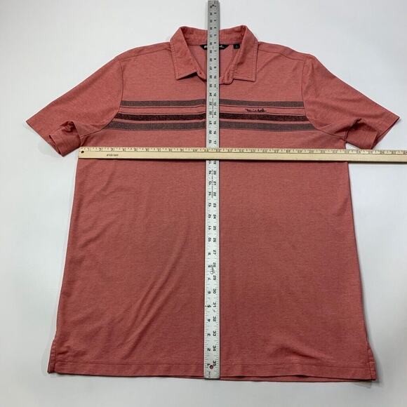 Travis Mathew Polo Shirt Mens XL Primrose Pima Cotton Blend Chest Stripe Golf - Picture 4 of 10